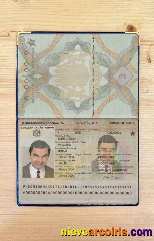 Somalia (Soomaaliya) pass photolook